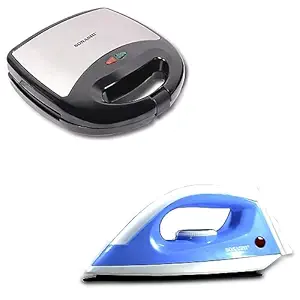 Sonashi Dry Iron SDI-6018T and Sandwich Maker SSM-879 Combo Pack