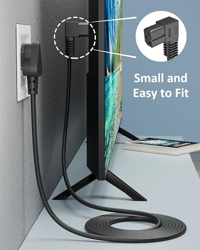 FEDUS 1.8 Meter 90 Degree L Shape 3 Pin Computer Power Cable Cord for Desktops PC and Printers/Monitor SMPS Power Cable IEC Mains Power Cable Black 6 41y1OuMz7kL