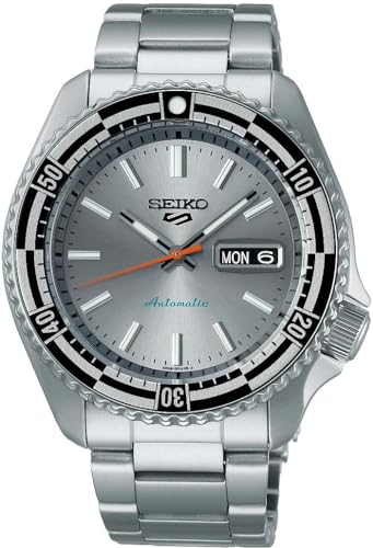 Image of Seiko Stainless Steel Men New 5 Sports Round Silver Analog Watches-Srpk09K1