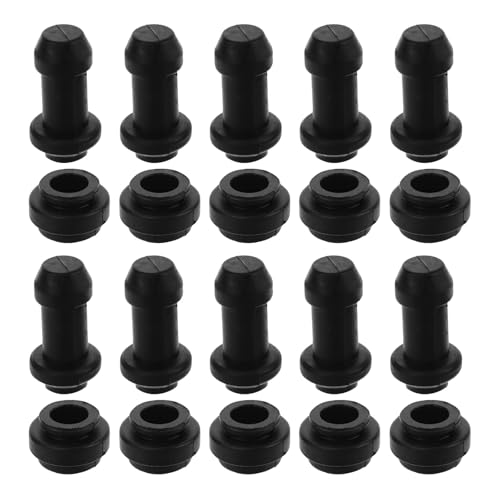 CVUTOVO 10 Sets Brake Bleeder Caps for Motorcycle with Shock Absorption and Easy Installation, Rubber Screw Caps Dust Covers, Universal Waterproof Protection for Bike Braking Systems