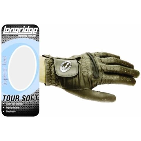 Guantes de Golf LONGRIDGE Cabretta, Negro, Tamaño M/L Cover