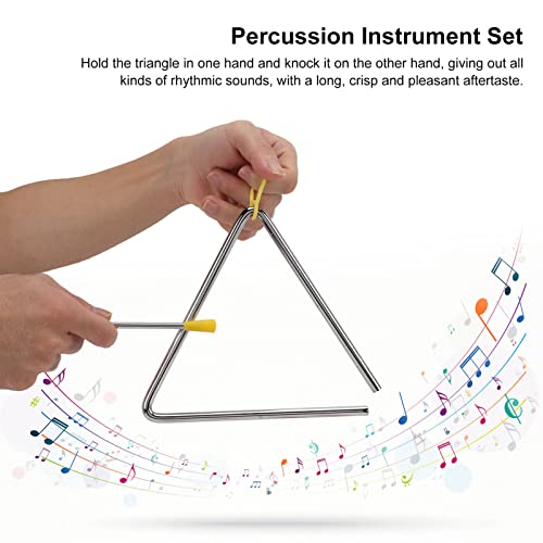 Conjunto de instrumentos de percussão triangular, acabamento requintado, design profissional, materi