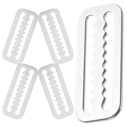 Mikikit 5Pcs Stainless Steel Diving Webbing Buckle Clips Durable Scuba Weight Belt Retainers for Snorkeling Supplies Secure Grip Keeper for Diving Belts Easy Installation and Reliable
