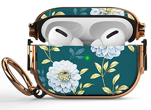 Image of Maxjoy for AirPods Pro 2nd /1st Generation Case with Lock, Cute AirPods Pro 2 Case Lock Protective Hard AirPod Pro Cover for Women Girly with Keychain for Airpod Pro (2023 /2022 /2019), Floral