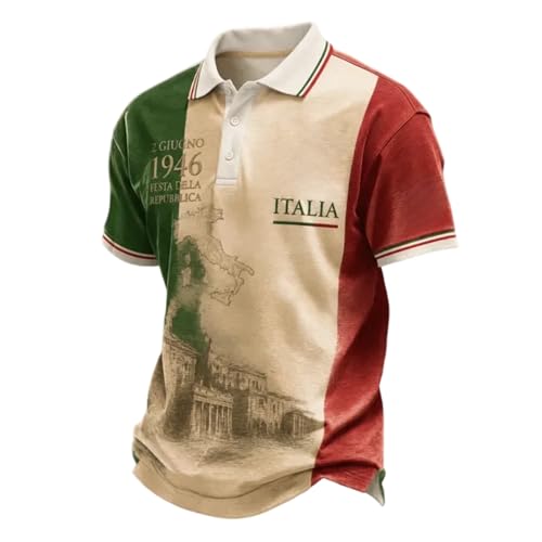 Polo Manga Corta Hombre,Camiseta Manga Corta Estampada Verano Transpirable Uso Diario Actividades Libre Tiempo Libre Hombre