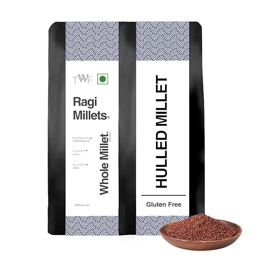 Image of TWF Unpolished Ragi Whole Millet | 500g | Finger Millet | Hulled | Naturally Gluten-Free | Nutrient-Rich Supergrain