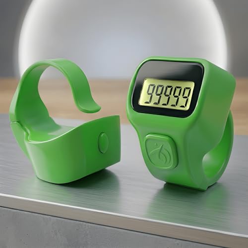 Image of Digital Finger Ring Counter, LCD Display, LED Back Light in Display, up to 99999 (Pack of 1- Any Random Colour Will Be Sent As Per Availability) (Parrot Green)