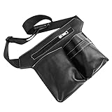 Healeved ハサミポーチ ヘアシザー理髪店用ポーチ ヘアカットウエストバッグ ヘアスリストツールバッグ 理髪店用収納バッグ 電動ハサミクリップ収納可能 可能なリストラップ付き