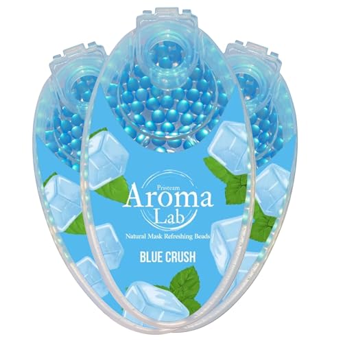 Face Mask Refresher - 300 Blue Mint-Scented Air Freshener Beads for Face Masks Long-Lasting Fresh Aroma with Natural Essential Oils