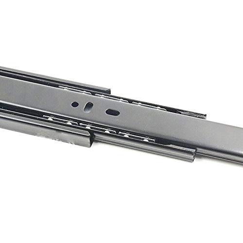 TOOLDO 1 Pair x Soft Close Drawer Runners,Black Metal, Heavy Duty 20kg Load Capacity, 45mm Wide, 3 Folds Full Extension - Image 2
