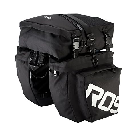 Roswheel 14892 3 in 1 Multifunction Bike Bicycle Rear Rack Panniers Back Seat Cargo Trunk - Black Cover