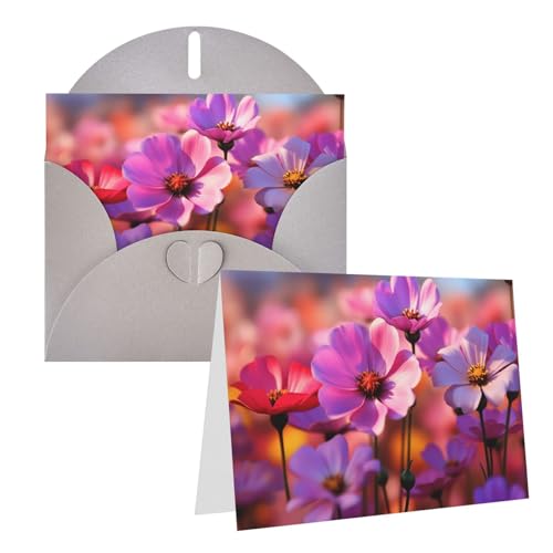 Cartes de vœux fleurs d'été avec enveloppes pour célébrer chaque instant de vie