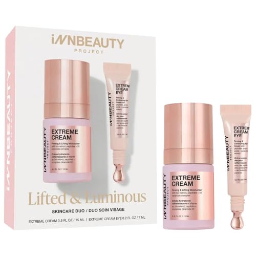 INNBEAUTY Project Lifted & Luminous Travel Skincare Holiday Gift Set Extreme Cream & Extreme Cream Eye for Firming Lifting Hydrating