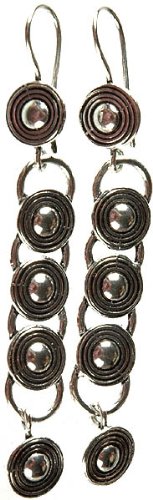 Exotic India Sterling Earrings - Sterling Silver