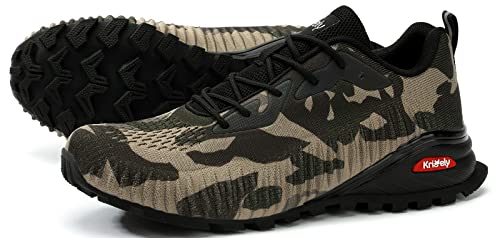Image of ikunka Men's Fashion Sneakers Lightweight Breathable Walking Shoes Tennis Cross Training Shoe Non Slip Trail Running Shoes