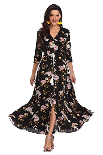 Image of Casual Summer Dresses for Women 2026 Maxi Dress Flowy Bohemian Beach Party