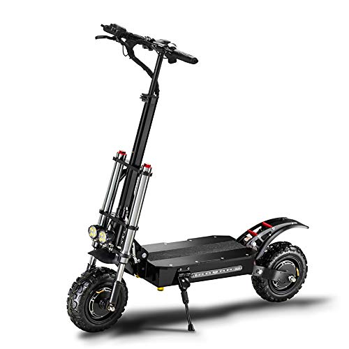 GUNAI Scooter eléctrico Todoterreno neumático de 11 Pulgadas límite de límite de Velocidad 25 km / h batería de Motor Dual 60V 33Ah Scooter portátil Plegable de Doble suspensión Cover