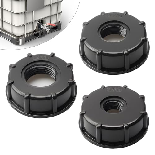 3er Set IBC Container Adapter Zubehör s60x6 3/4,1/2,1 Zoll - Adaptador IBC Rosca Hembra IBC Contenedor Accesorios Adaptador Tapa Passend für IBC Garten Tank behälter Wassertank Adapter 1000L