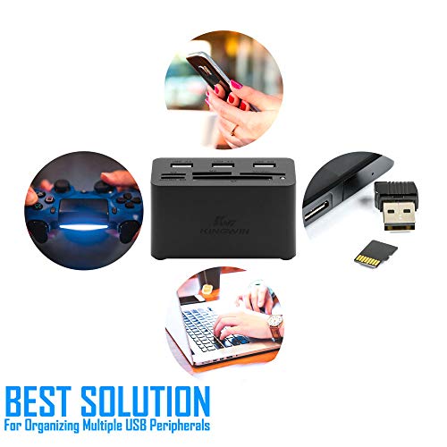 image for Kingwin USB HUB Adapter w/ Memory Card Reader Writer & USB 3.0 HUB Com