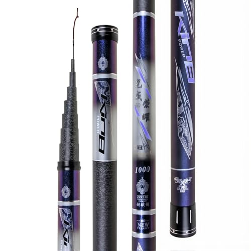 Gumatea Canne A Peche Au Coup 8M 9M 10M 11M 12M 13M 14M 15M Télescopique Canne À Pêche Fibre De Carbone Canne à PêChe Chinoise Convient Aux Lacs...