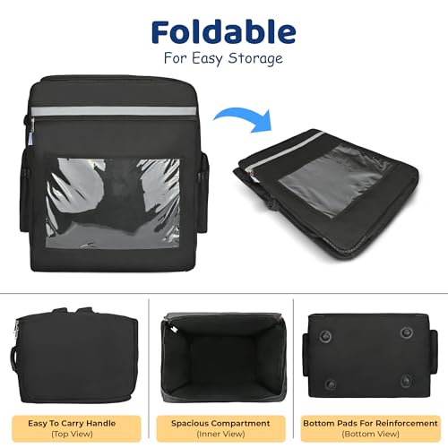 Image of XL E-Commerce, Catering, Courier, Grocery Delivery and Checkin Baggage (Black) - 146 liters (23 X 16 X 26 inch)