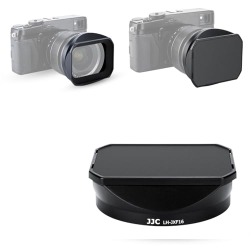 Image of JJC Metal Lens Hood for Fuji XF 16mm F1.4 R WR Lens (Not for XF 16mm f2.8) | Bayonet, Replaces Fujifilm LH-XF16 Lens Hood, Standard Version with Hood Cap