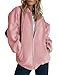 PRETTYGARDEN Women's 2025 Zip Up Y2K Hoodies Casual Long Sleeve Sweatshirts Fall Winter Track Jackets with Pockets (Pink,Medium)