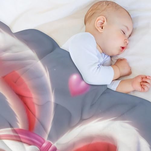 Couverture flanelle lapin ultra douce, linge de lit d'une finesse absolue - 5