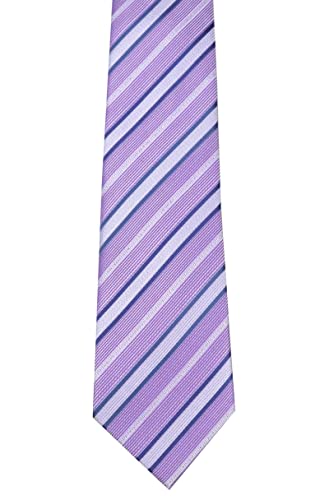 Image of Elfeves Men's Modern Striped Patterned Formal Ties College Daily Woven Neckties