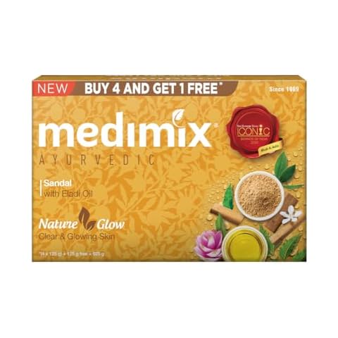 Medimix Ayurvedic Sandal Soap, 125g (4+1 Offer Pack) Cover