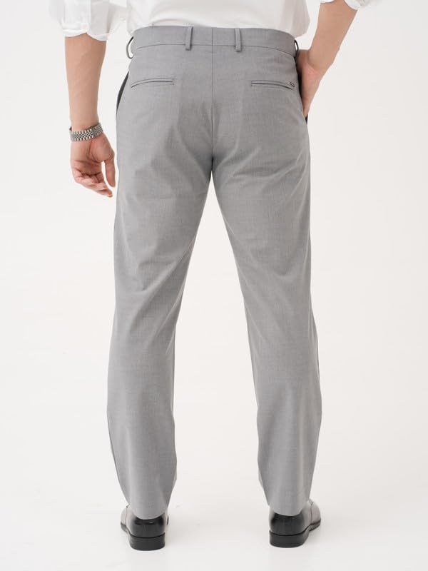 Image of The Pant Project Luxury PV Lycra Stretchable Formal Pants for Men | Stylish Relaxed Fit Men's Wear Trousers for Office or Party | Mens Fashion Dress Trouser Pant