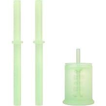 TERPINK 2 Packs Replacement Straws Compatible with Olababy 5 oz Silicone Training Cup, Soft Silicone Straw Only Straws Kiwi