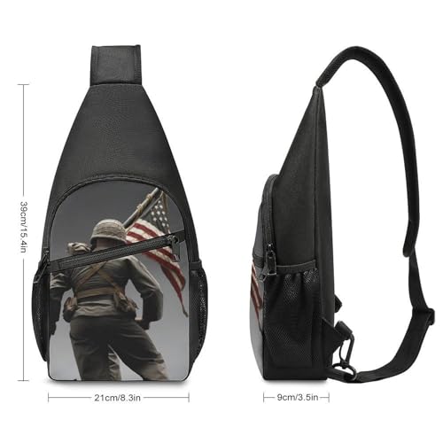 Mochila tipo sling blanca para día y senderismo miniatura 2