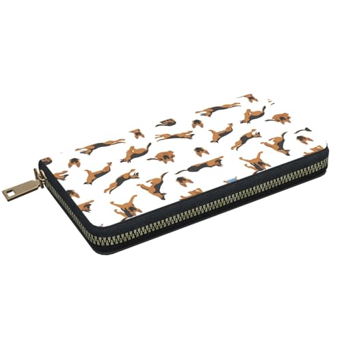 Travel Wallet Womens - German Shepherd Dog Cheerful Zipper Wallets for Women, Cute Wallets for Women3