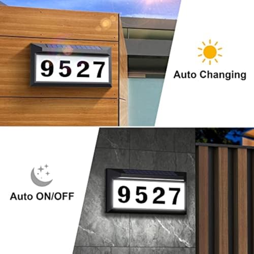 Número de casa solar con placa iluminada impermeable para exterior de chalets 3