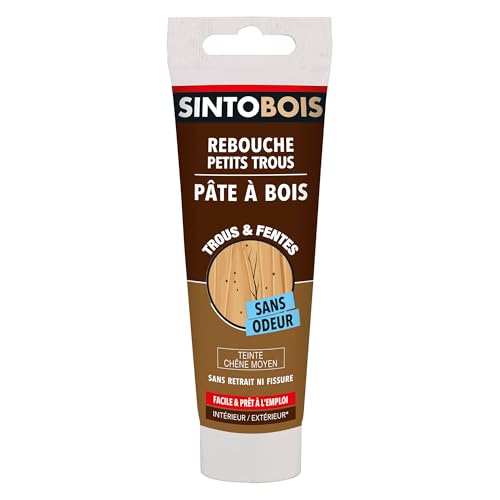 SINTOBOIS - Rebouche Petits Trous - Pâtes à Bois Sans Odeur - Prêt à...