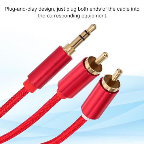 Cable divisor RCA Y de 2m PATIKIL con nailon trenzado contra interferencias 4