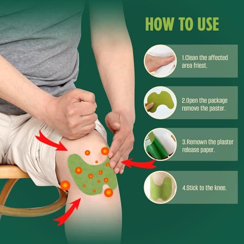 Image of Herbal Pain Relief Patches Knee Pain Patches Specially Designed for Knee Joints | 100% Safe & Natural Knee Pain Relief Products | Instant Relief | No Side Effects (KNEE PATCH PACK 20)