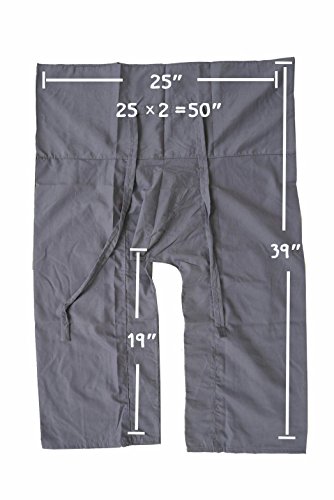 Casual Thai Fisherman Long Pants,Yoga Meditation Kung Fu Tai Chi Trousers, Pregnancy Pants, Unisex (Black) - Thumbnail 4