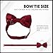 SURVODJA Men Bow Tie Adjustable Length Wedding Male Fashion Boys Satin Bowties one size Dark Red