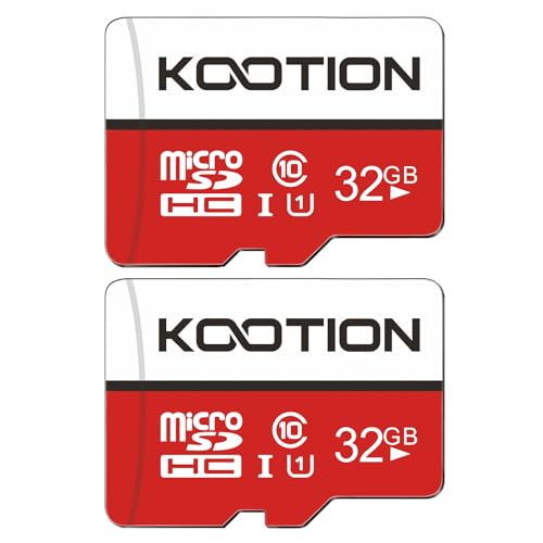 KOOTION 32GB Micro SD Card 2-Pack Class 10 Micro SDHC Card UHS-I Memory Card, High Speed TF Card, C10, U1, 32 GB