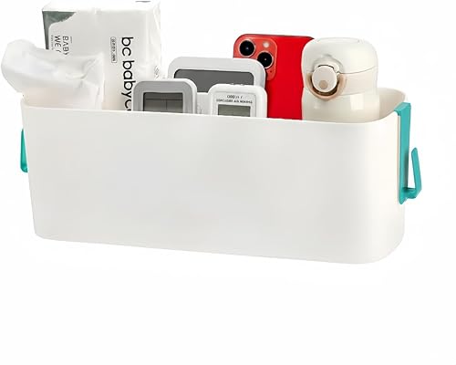 Organizador de cesta colgante con ganchos para dormitorio, literas, estante para mesa de noche, soporte de almacenamiento para controles remotos,