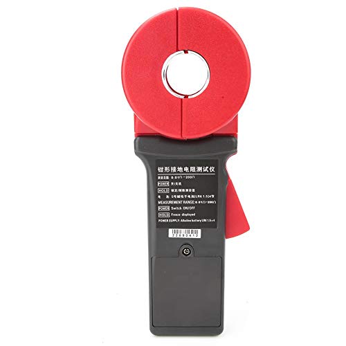 Digital Clamp Resistance Tester 2100A+ Auto Range Digital Clamp on Ground Earth Longevity Tester Meter (Round Mouth) 0.01-200