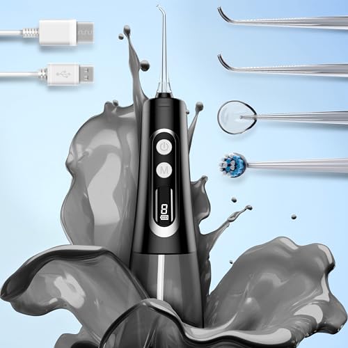 Water Dental Flosser Teeth Pick with 9 Modes, Portable Rechargeable Oral Irrigator for Teeth...