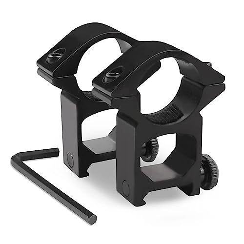 OutDoorBom Weaver Scope Rings Rifle Scope Mount High Profile Scope Mounts for Picatinny Rail and Weaver Rail (Pack of 2)