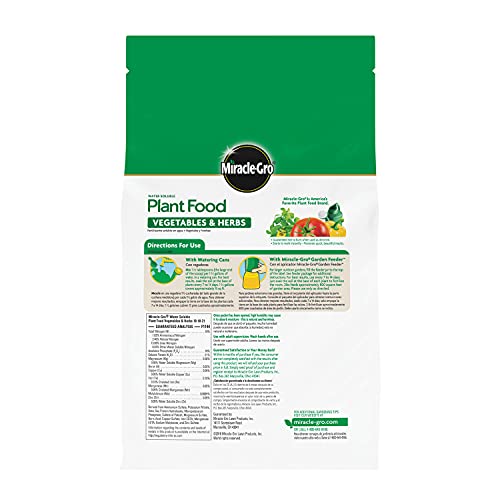 MiracleGro Water Soluble Plant Food Vegetables & Herbs 2 lb