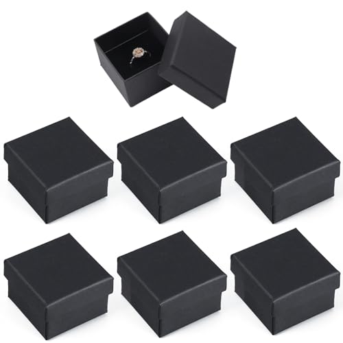 SOGHO 6 Pack Ringschachtel,schmuckverpackungen,Geschenkbox Ringbox,Schmuck Geschenkbox,Ring Box,Schmuckschatulle,Verlobungsring Box,Kleine Für...
