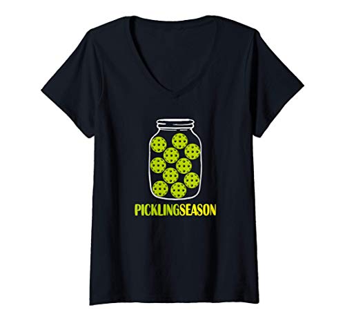 Mujer Camiseta de la temporada de decapado Camiseta divertida de Camiseta Cuello V