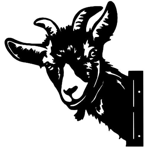 Aoolvy Farm Peeping Sheep Metal Art Outdoor Decor Garden Fence Decoration, Farmhouse Backyard Hang Artwork Wall Decor, Outdoor Yard Patio Lawn Statue Gift For Loved Dad Grandpa (Sheep) #TOP4