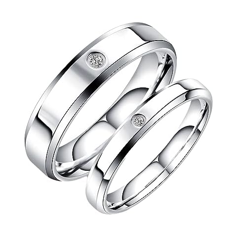 Daesar Polished Couples Matching Band Rings Cover